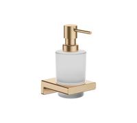 Wall Mounted Soap Dispenser Hansgrohe AddStoris in matt glass 118x81x158mm Brushed Bronze