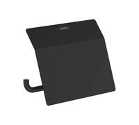 Toilet Roll Holder Hansgrohe AddStoris with lid 153x86mm Black Mat