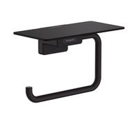 Toilet Roll Holder Hansgrohe AddStoris with shelf 150x77mm Black Mat