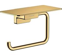 Toilet Roll Holder Hansgrohe AddStoris with shelf 150x77mm Polished Gold Optic