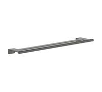 hansgrohe AddStoris S Modern Double Towel Bar in Brushed Black Chrome, 41763340
