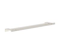 hansgrohe AddStoris S Modern Double Towel Bar in Brushed Nickel, 41763820