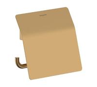 Toilet Roll Holder Hansgrohe AddStoris S with lid Brushed Bronze 41783140
