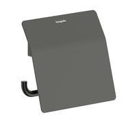 Toilet Roll Holder Hansgrohe AddStoris S with lid Brushed Black Chrome 41783340