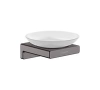 Wall Mounted Soap Dish Hansgrohe AddStoris ceramic 109x107x52mm Brushed Black Chrome