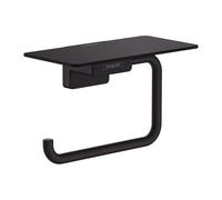 hansgrohe AddStoris Toilet Roll Holder with Shelf Matt Black - 41772670