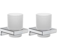 hansgrohe AddStoris Toothbrush tumbler, chrome, 41749000 (Pack of 2)