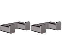 Hansgrohe AddStoris Towel Hook Double, Brushed Black Chrome, 41755340 (Pack of 2)
