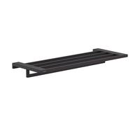 Wall Mounted Towel Rack Hansgrohe AddStoris with shelf 648x72mm Black Mat