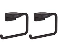 hansgrohe AddStoris Towel ring, matt black, 41754670 (Pack of 2)