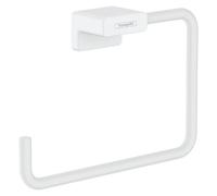 Hansgrohe Addstoris Wall-Mounted Towel Ring, Matt White Metal, Swivelling, 5-Year Guarantee
