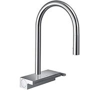 Hansgrohe Aquno Select M81 Single Lever Kitchen Mixer 170 With Pull-Out Spray And Sbox, 3 Spray Modes, Chrome, 73831000