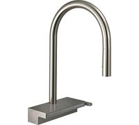 Hansgrohe Aquno Select M81 Single Lever Kitchen Mixer 170 With Pull-Out Spray And Sbox, 3 Spray Modes, Stainless Steel Finish, 73831800
