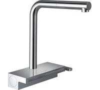 Hansgrohe Aquno Select M81 Single Lever Kitchen Mixer 250, Pull-Out Spout, 2 Spray Modes, Chrome, 73836000