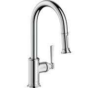 Hansgrohe AXOR Montreux DN 15 Single Lever Kitchen Mixer 180 with Pull-Out Shower; Color: Chrome
