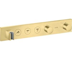 Hansgrohe AXOR ShowerSolutions thermostat module Select 530/90, flush-mounted, 3 consumers, complete set; color: Brushed Brass