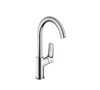 Hansgrohe Basin Mixer Tap Logis Single lever 210 with Swivel Spout and Pop-up Waste Set