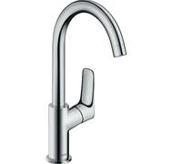 Hansgrohe Basin Mixer Tap Logis Single lever 210 with Swivel Spout and Pop-up Waste Set