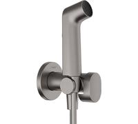 Toilet Shower Hansgrohe 1 spray, EcoSmart, shower holder, shower hose 125 cm Brushed Black Chrome 29232340
