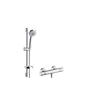 hansgrohe Croma 100 Shower system Multi with Ecostat Comfort thermostatic mixer and shower rail 65 cm