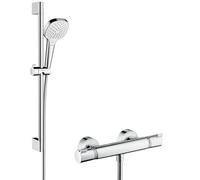 hansgrohe Croma Select E Shower system 110 Vario with Ecostat Comfort thermostatic mixer and shower rail 65 cm