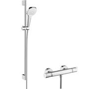 hansgrohe Croma Select E Shower system 110 Vario with Ecostat Comfort thermostatic mixer and shower rail 90 cm