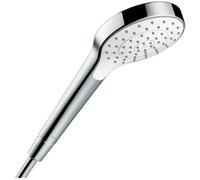 Hansgrohe Croma Select S 110 Hand Shower, Chrome/white, 1-Jet Ecosmart, 9 L/min, High Pressure, 5-Year Guarantee