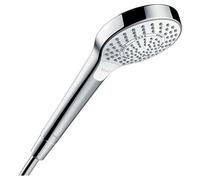 hansgrohe Croma Select S 110 Multi hand shower, 3 spray modes, white/chrome