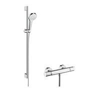 hansgrohe Croma Select S - Exposed thermostatic shower mixer with Croma Select S 110 Multi 1jet hand shower chrome / white