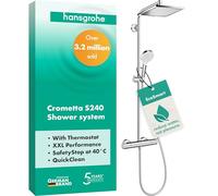 Hansgrohe Thermostatic Shower Crometta E 240 EcoSmart Square