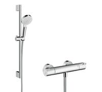 hansgrohe Crometta Ecostat Thermostatic Bar Mixer Shower Valve Bathroom Chrome