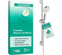 hansgrohe Crometta Vario water saving shower set 0.65 m with, 2 spray modes, 9 l/min, white/chrome