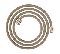 hansgrohe Designflex - universal fit textile shower hose 2,00 m, tangle free, flexible shower head hose anti-kink, incl. sealing rings, brushed bronze, 28230140