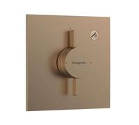 hansgrohe DuoTurn E - shower mixer conceiled for 1 function, shower mixer tap square, single lever shower mixer for iBox universal 2, brushed bronze, 75617140
