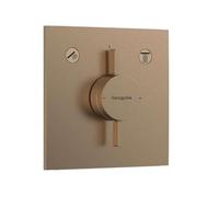Concealed Shower Tap Hansgrohe DuoTurn E Recessed 2 outlets 155x155mm Brushed bronze