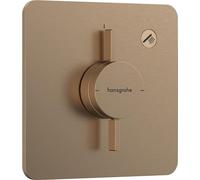 hansgrohe DuoTurn Q - shower mixer conceiled for 1 function, shower mixer tap, single lever shower mixer for iBox universal 2, brushed bronze, 75614140