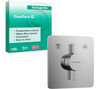 hansgrohe DuoTurn Q - shower mixer conceiled for 2 functions, shower mixer tap, single lever shower mixer for iBox universal 2, chrome, 75414000