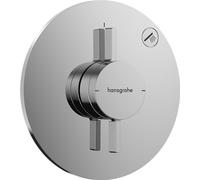 hansgrohe DuoTurn S - shower mixer conceiled for 1 function, shower mixer tap round, single lever shower mixer for iBox universal 2, chrome, 75618000