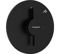 hansgrohe DuoTurn S - shower mixer conceiled for 1 function, shower mixer tap round, single lever shower mixer for iBox universal 2, matt black, 75618670