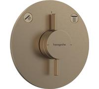 Concealed Shower Tap Hansgrohe DuoTurn S Recessed 2 outlets ø155mm Brushed bronze