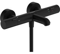 Thermostatic Bath Shower Mixer Tap Hansgrohe Ecostat Fine Black Mat 13325670