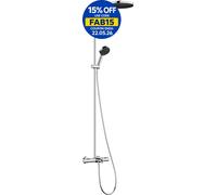 Hansgrohe Ecostat Fine Thermostatic Dual Exposed Mixer Shower Bath Spout Chrome