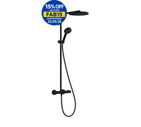 Hansgrohe Ecostat Fine Thermostatic Dual Exposed Mixer Shower & Handset Black