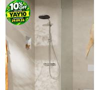 Shower Column Hansgrohe Pulsify S Puro Ecostat Fine, EcoSmart Chrome 24223000