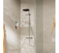 Hansgrohe Ecostat Fine Thermostatic Dual Exposed Mixer Shower & Handset Chrome