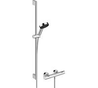 Hansgrohe Ecostat Fine Thermostatic Exposed Mixer Shower Handset & Riser Chrome