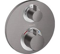 hansgrohe Ecostat S Flush-Mounted Thermostat for 2 Functions Brushed Black Chrome