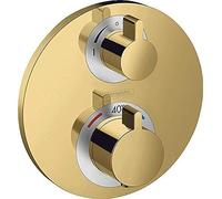 hansgrohe Ecostat S Flush-Mounted Thermostat for 2 Functions Polished Gold Look