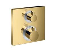Hansgrohe Thermostat for concealed installation Ecostat with shut-off valve 2 functions Polished gold Optic