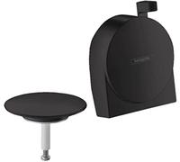 hansgrohe 58117670 Exafill S Fertigset Wanneneinlauf, Ablauf-und Überlaufgarnitur Mattschwarz Complete Set, Matte Black